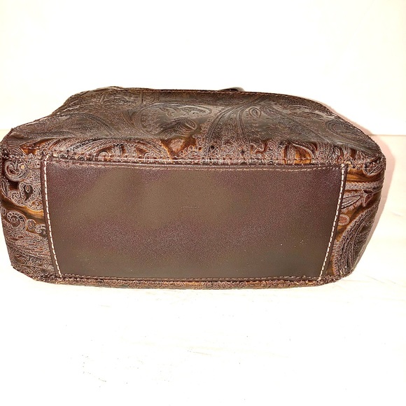 Madison Studio Brown Paisley Embossed Vegan Faux Leather Mini Bag - Picture 4 of 8